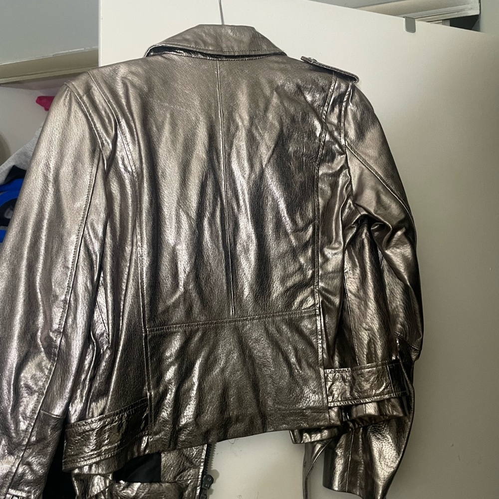 Brand new Zara‎ Moto jacket gunmetal metallic - Picture 5 of 6